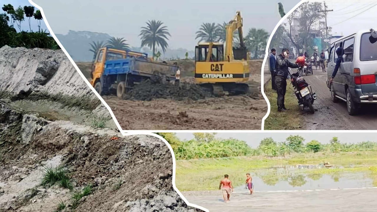 শার্শায় অবৈধ বালু উত্তলনে পরিবেশ হুমকির মুখে, অর্থবানিজ্যে নিরব উপজেলা প্রশাসন!