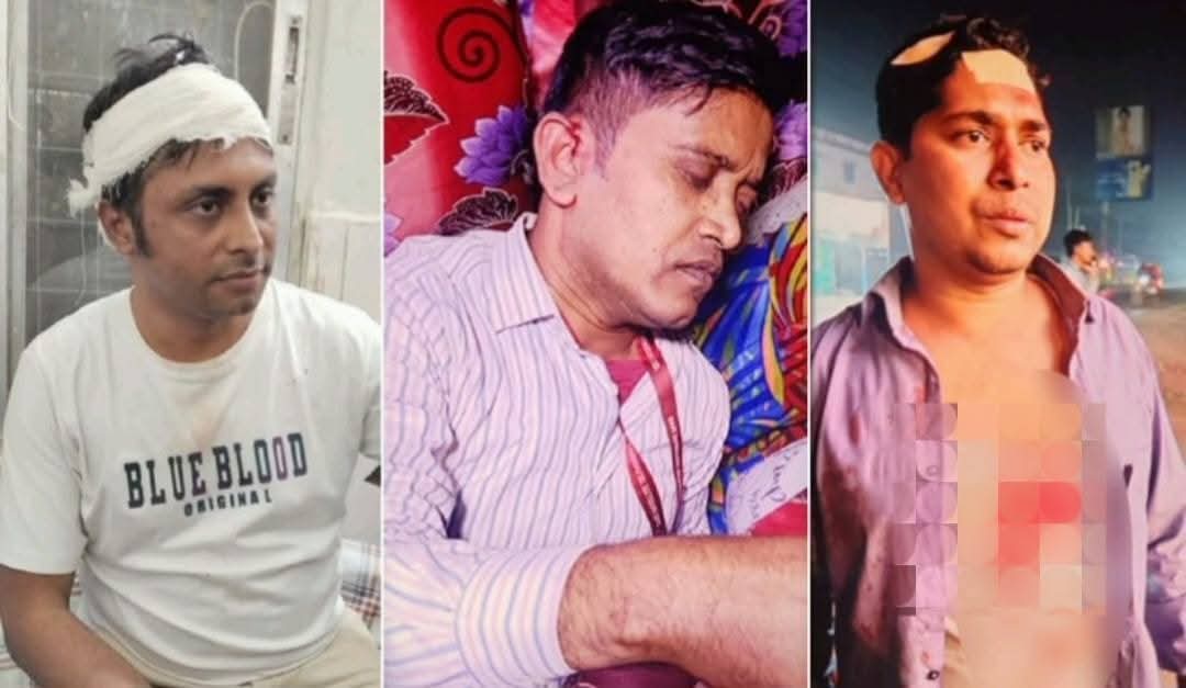 নরসিংদীতে সাংবাদিকদের ওপর হামলা, আহত ১০