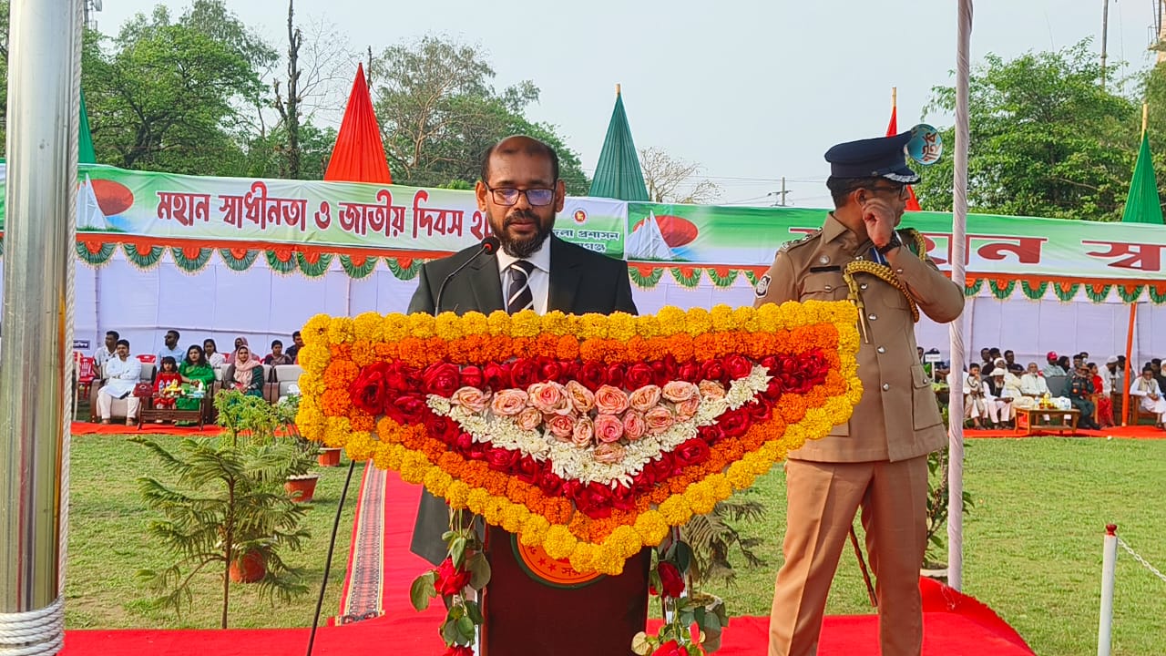 সুনামগঞ্জে যথাযথ মর্যাদায় মহান স্বাধীনতা দিবস উদযাপিত
