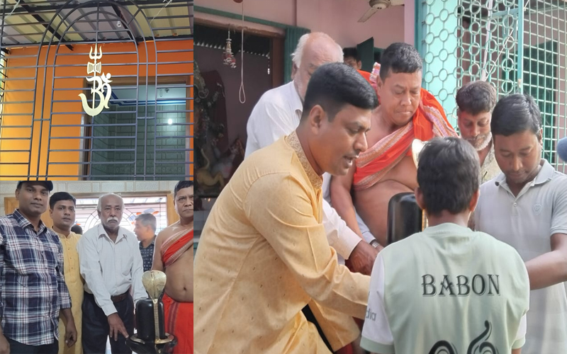 মুন্সীগঞ্জে পূজার মধ্য দিয়ে শিব মন্দির উদ্বোধন