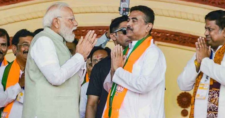 শুভেন্দু অধিকারীর শপথ অনুষ্ঠানে নরেন্দ্র মোদিসহ কেন্দ্রীয় নেতারা