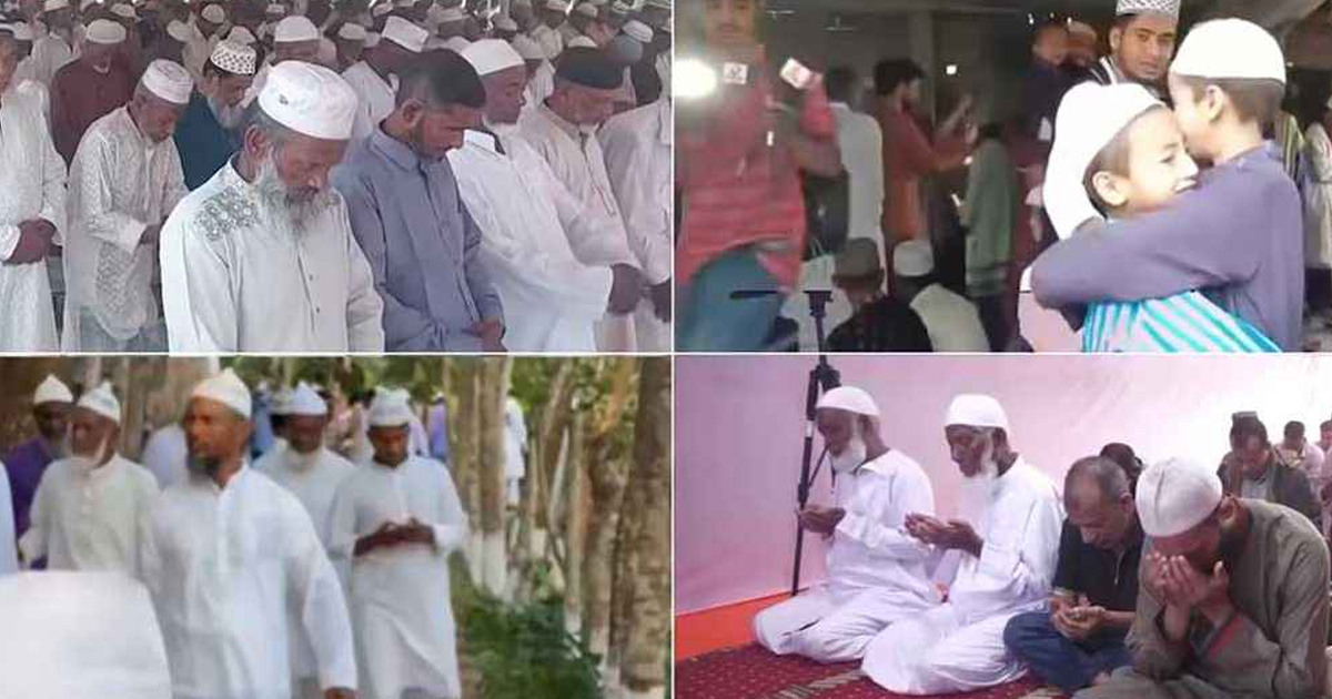 সৌদির সাথে মিল রেখে রাজধানীসহ বিভিন্ন জায়গায় ঈদের নামাজ অনুষ্ঠিত