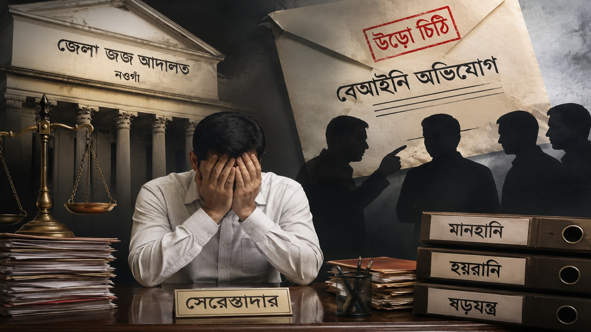 নওগাঁ মিথ্যা অভিযোগে আদালতের কর্মচারীকে হয়রানি, ‘উড়ো চিঠির’ নেপথ্যে কারা?