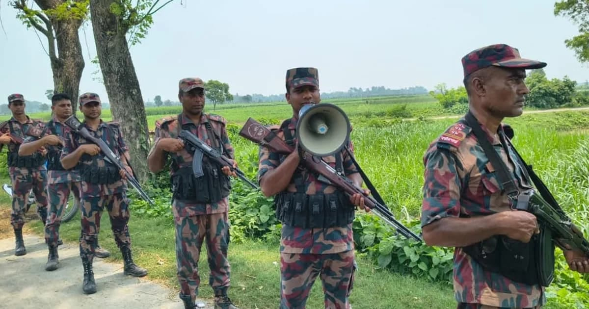 চুয়াডাঙ্গা সীমান্তে অনুপ্রবেশ ঠেকাতে কড়া নজরদারিতে বিজিবি