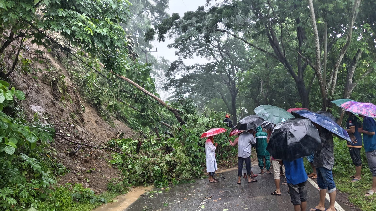 কাপ্তাইয়ে টানা বর্ষণে পাহাড় ধস, সড়কে গাছ উপড়ে যান চলাচল বন্ধ