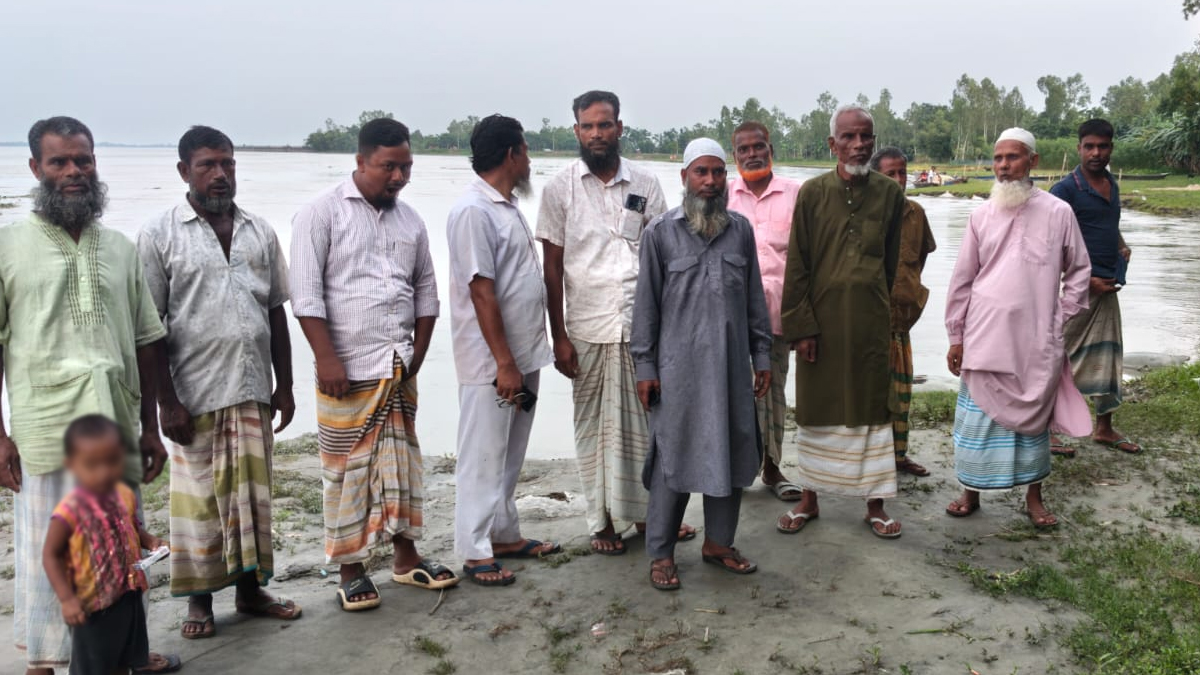 রংপুরের গঙ্গাচড়ায় তিস্তার ভাঙনে হুমকিতে শতাধিক ঘরবাড়ি