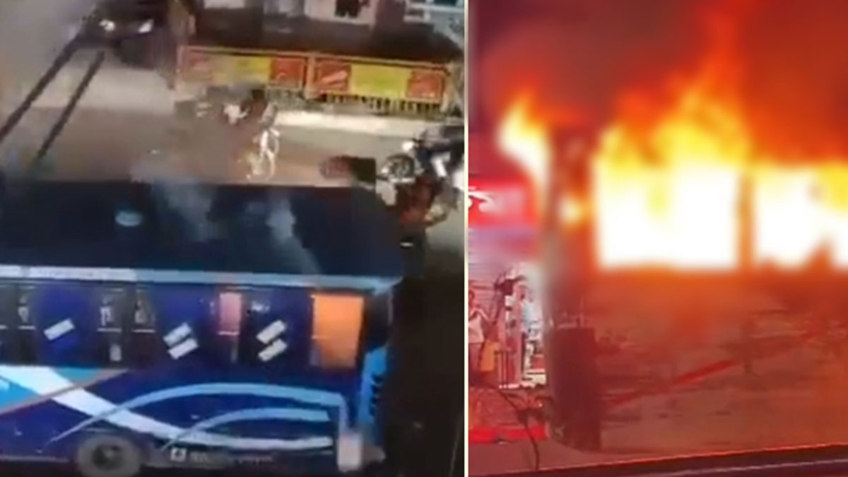 ঢাকায় একের পর এক বাসে আগুন, কয়েক এলাকায় ককটেল বিস্ফোরণ