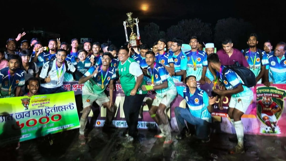 টাইব্রেকারে চুয়াডাঙ্গা পৌরসভাকে হারিয়ে চ্যাম্পিয়ন আলমডাঙ্গা